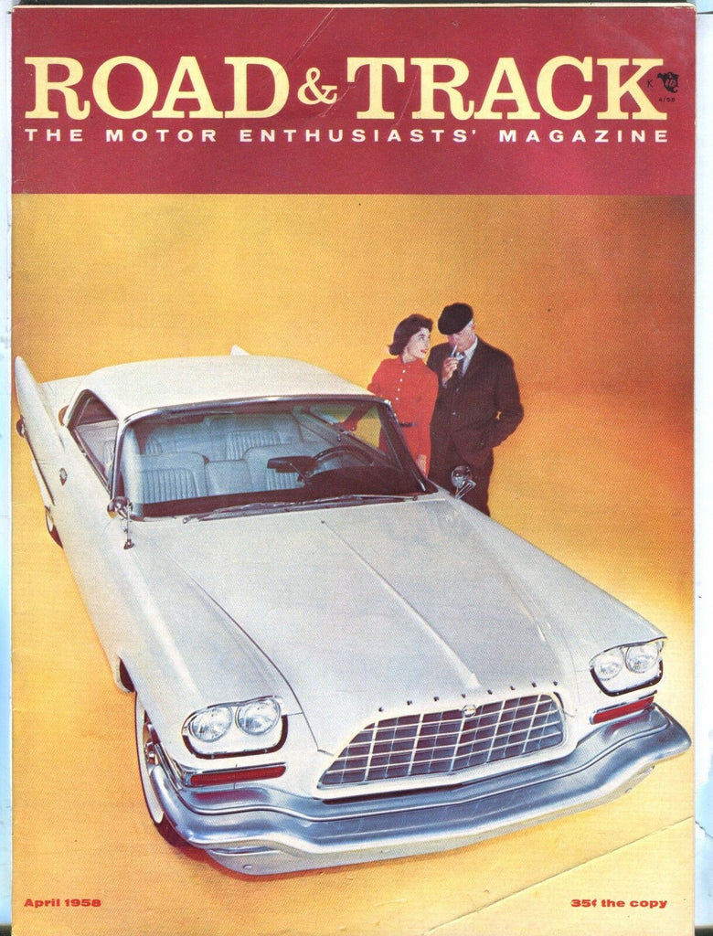 Road & Track Magazine April 1958 Chrylser 300-D VG No ML 031417nonjhe