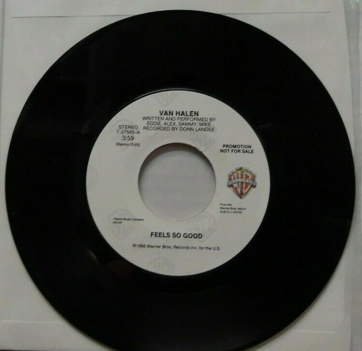 Van Halen Feels so Good 45RPM PROMO #7-27565 022220LLE45