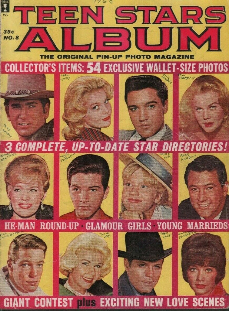 Teen Stars Album No.8 1963 Elvis Presley Ann Margaret Rock Hudson 062819DBE
