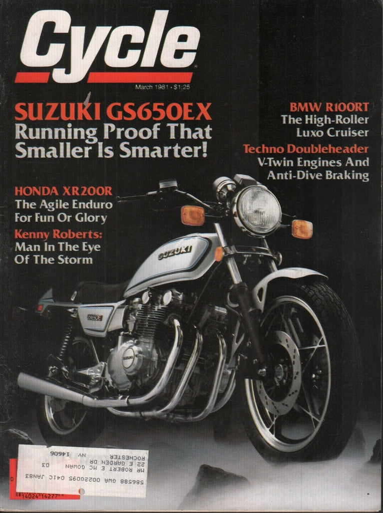 Cycle March 1981 Suzuki GS60EX Vintage Motorcycle Magazine 121518AME