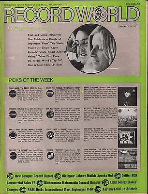 Record World September 11 1971 Paul and Linda McCartney EX 120715DBE