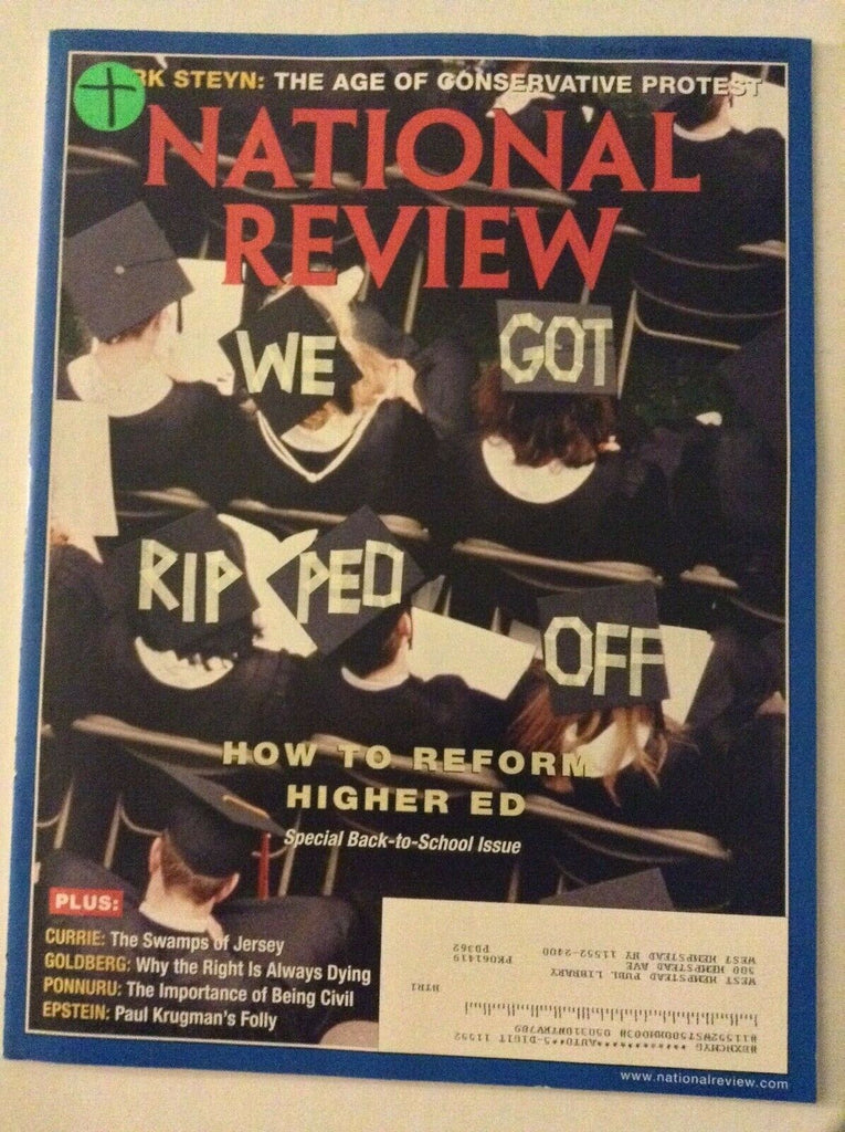 National Review Magazine How To Reform Higher Ed October 5, 2009 060619nonrh