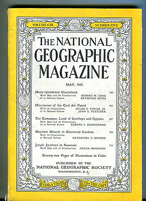 National Geographic Magazine May 1956 Glacierland VG 071216jhe