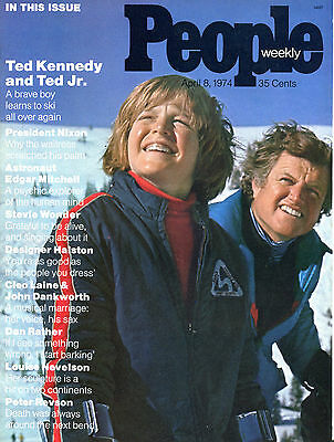 People Magazine April 8 1974 Ted Kennedy and Ted Jr. Dan Rather EX 012116jhe