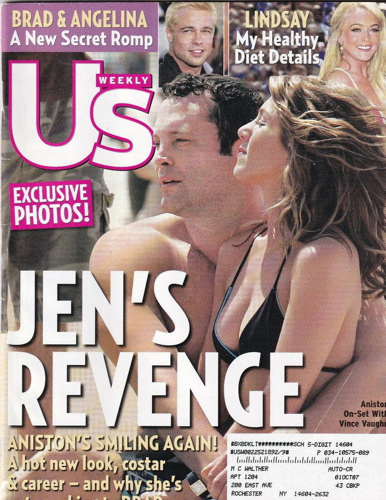 Us Weekly Mag Jennifer Aniston Vince Vaughn July 11, 2005 102219nonr