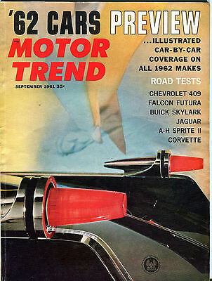 Motor Trend Magazine September 1961 '62 Cars Preview VGEX 061316jhe