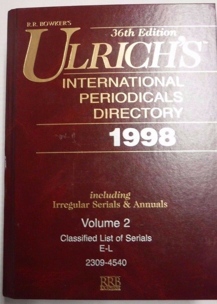 Ulrich's International Periodicals Directory 1998 Vol.2 FAA 040717nonDBE