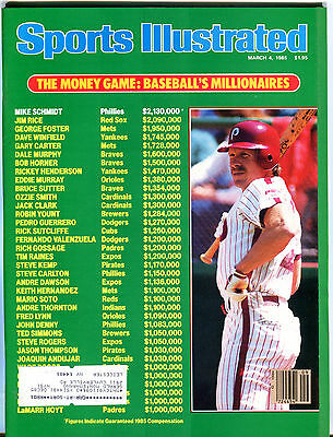 Sports Illustrated Magazine March 4 1985 Mike Schmidt EX 041216jhe