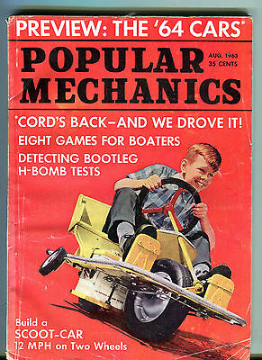 Popular Mechanics Magazine August 1963 Build A Scoot-Car EX 033116jhe