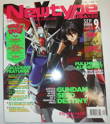 Newtype USA Magazine Fullmetal Alchemist & Gundam Seeed September 2005 040615R