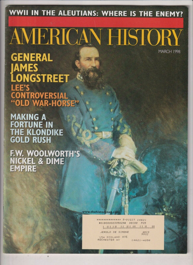 American History Mag General James Longstreet March 1998 032720nonrh
