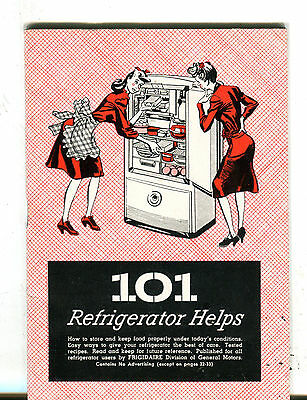 Vintage 101 Refrigerator Helps Frigidaire 1944 Booklet VGEX 071516jhe