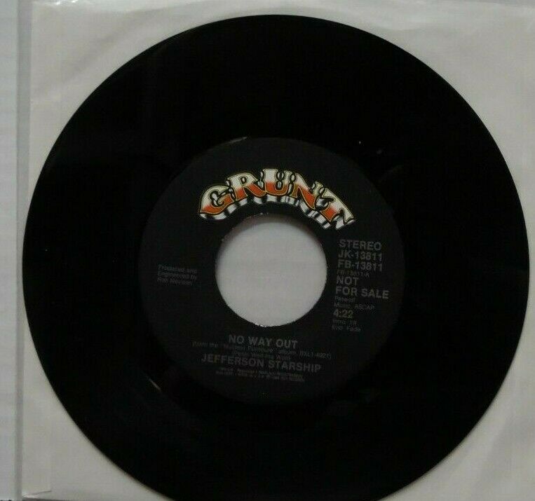 Jefferson Starship No Way Out 45RPM PROMO #JK13811 Mint 022220LLE45