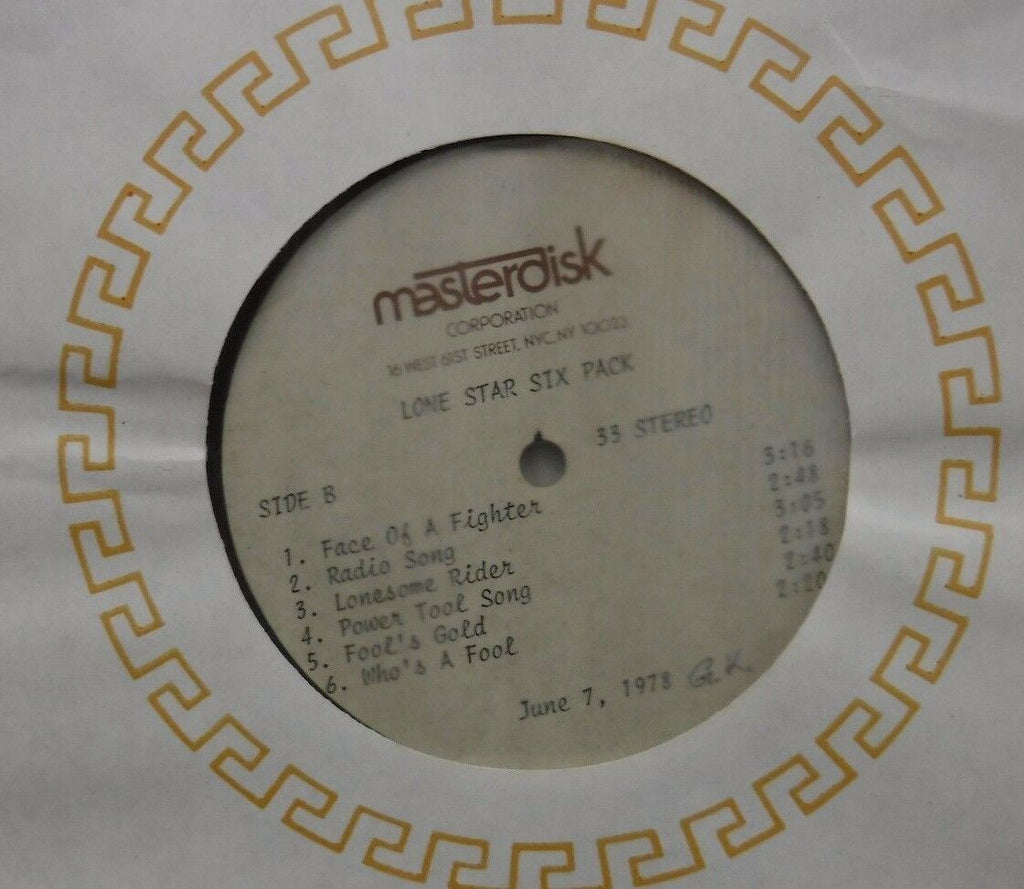 Long Star Six Pack 33RPM June 7, 1978 NO COVER 010717LLE