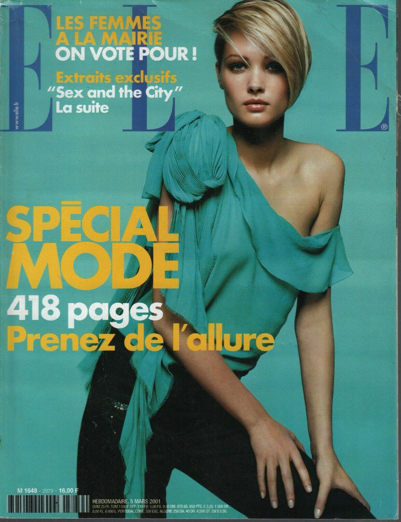 Elle French Magazine 5 Mars 2001 March Helene Renault Friedmann Hauss 090919AME