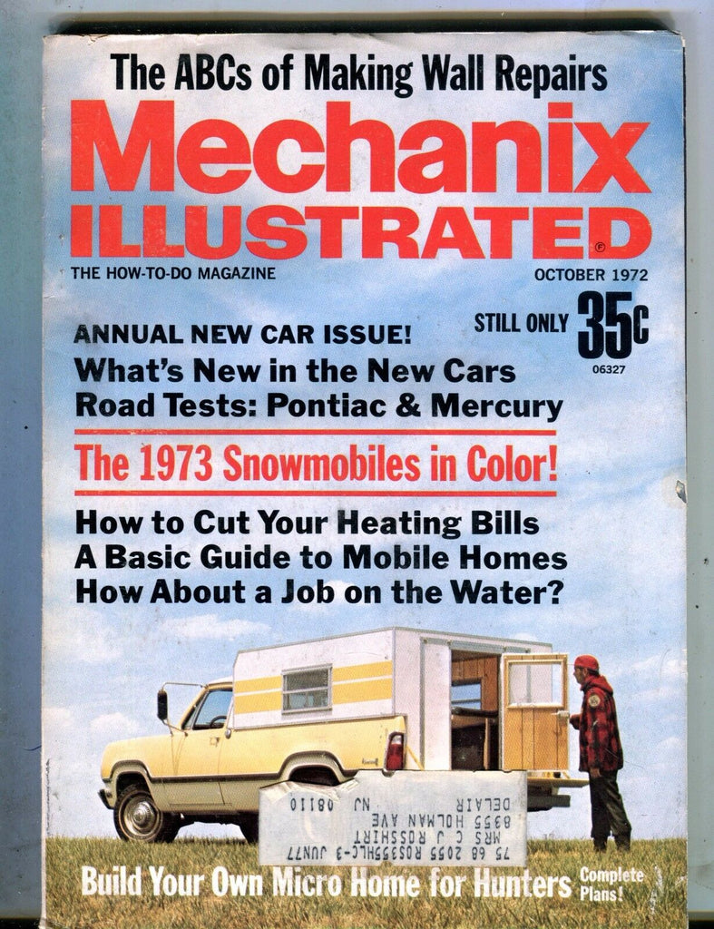 Mechanix Illustrated Magazine October 1972 Micro Home For Hunters 062817nonjhe