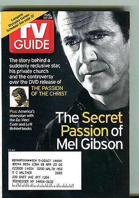 TV Guide Magazine August 22-28 2004 Mel Gibson Passion Of Christ EX 062816jhe