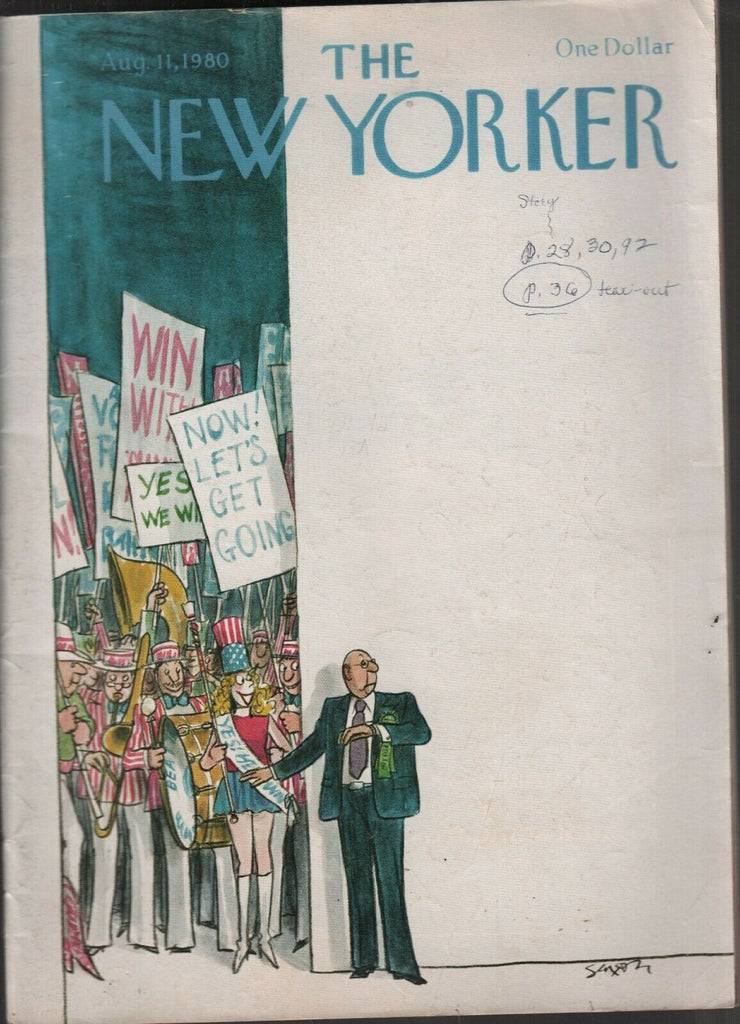The New Yorker August 11 1980 Charles Saxon Elizabeth Drew 121819AME