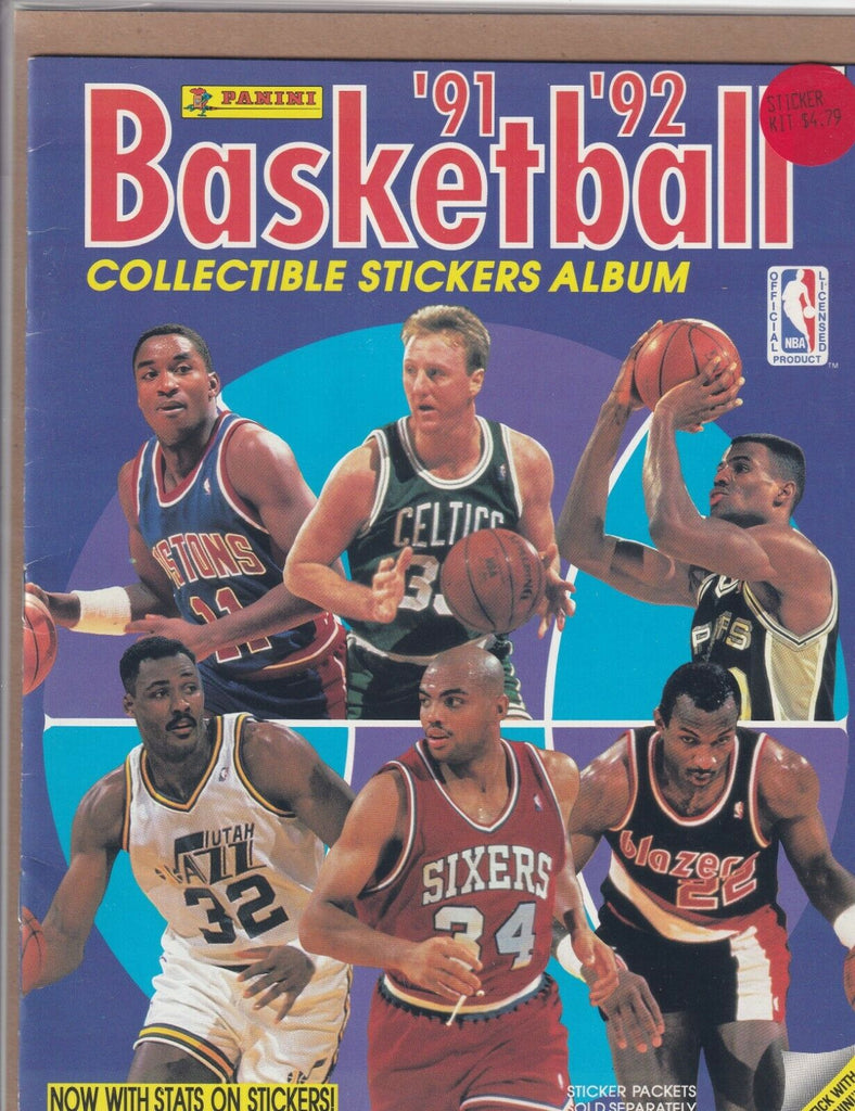 Basketball Stickers Album Mag 1991-92 Larry Bird Erving 070419nonr