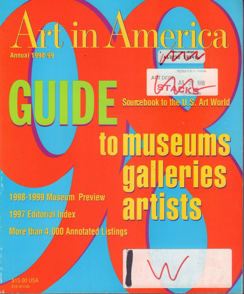 Art In America Magazine 1998-99 Annual 091817nonjhe