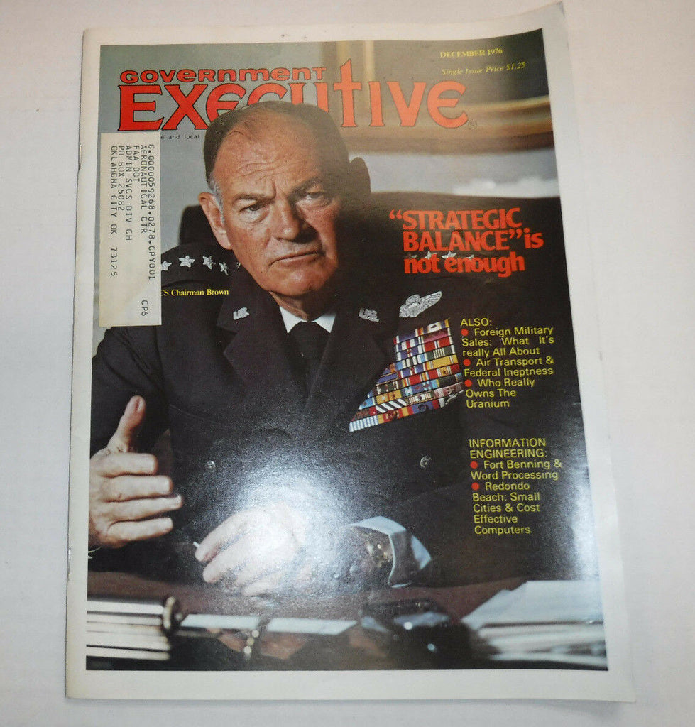 Government Executive Magazine Chairman Brown December 1976 FAL FAA 102016R