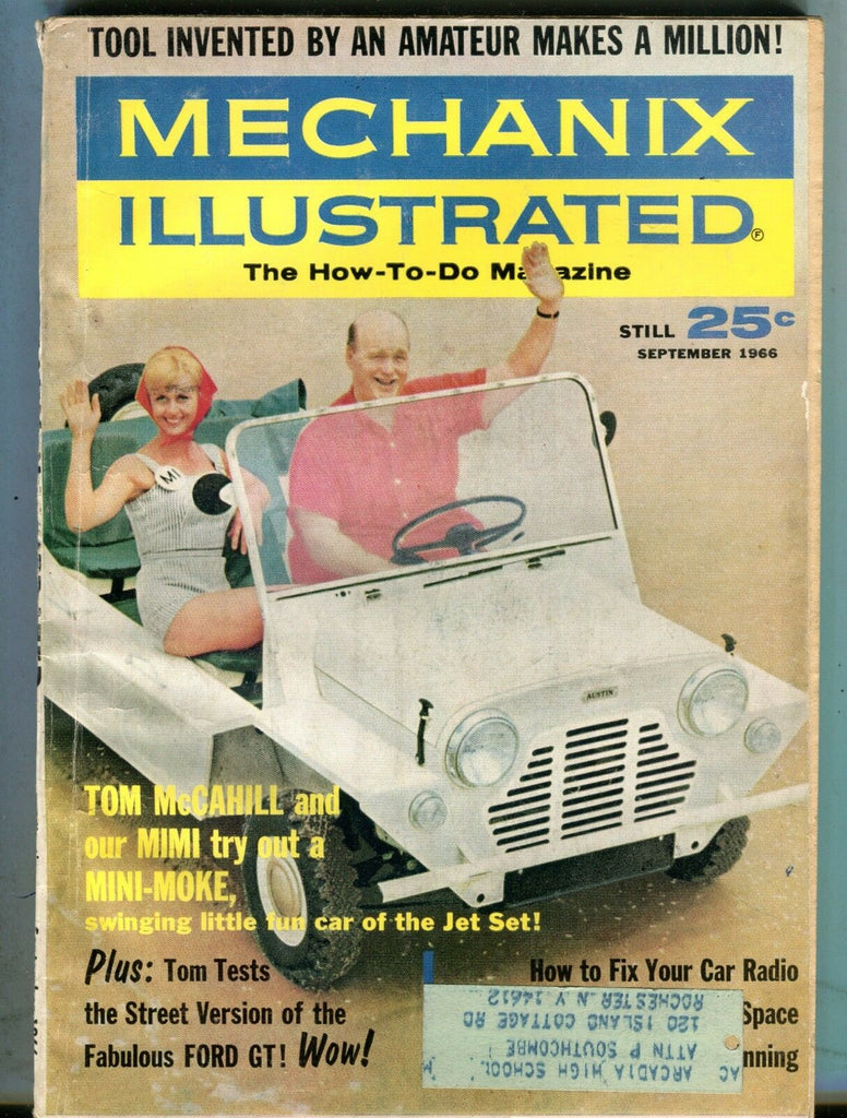 Mechanix Illustrated Magazine September 1966 Tom McCahill VG w/ML 032217nonjhe
