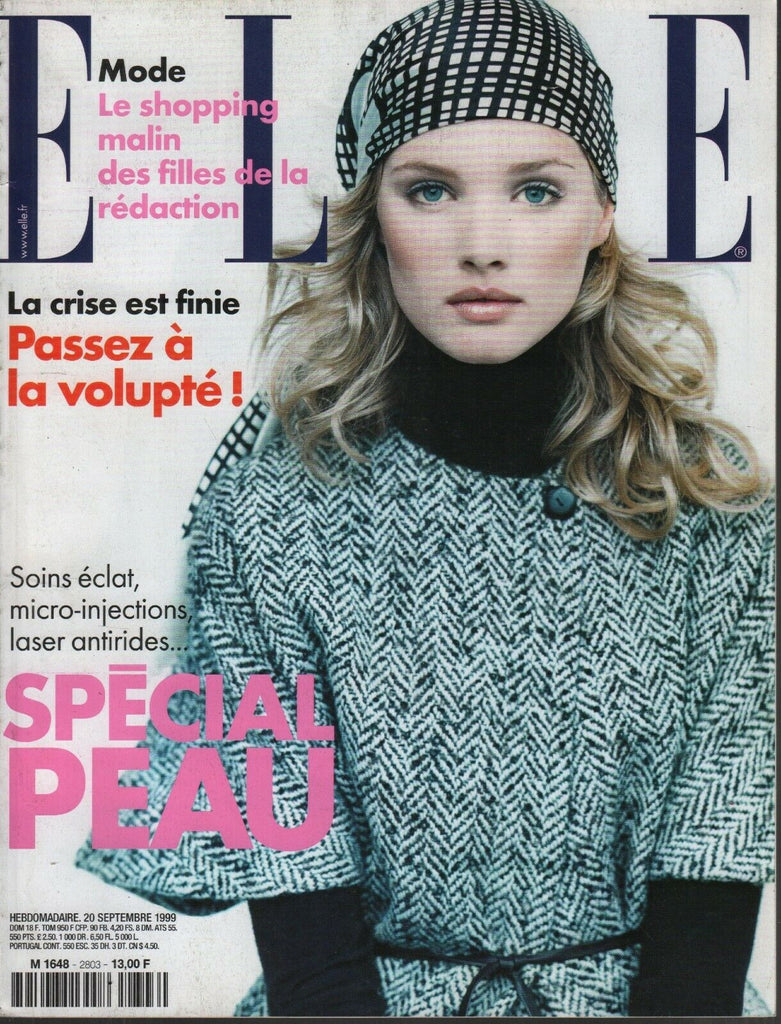 Elle French High Fashion Magazine 20 Septembre 1999 Lothar Schmid 091619AME