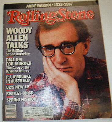 Rolling Stone Magazine Woody Allen & Beatles April 1987 022315r