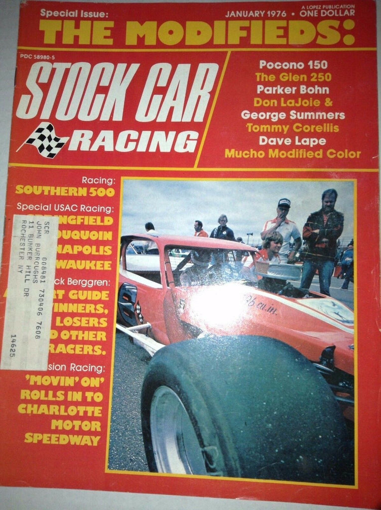 Stock Car Racing Magazine Southern 500 The Glen 250 January 1976 040517NONRH