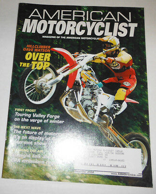 American Motorcyclist Magazine Hillclimber Dave Watson December 2002 071314R
