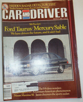 Car And Driver Magazine Ford Taurus & Mercury Sable March 1985 123014R2