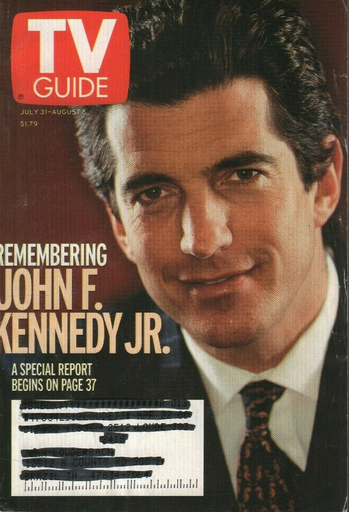 TV Guide July-August 6 1999 Remembering John F Kennedy Jr w/ML 061719AME