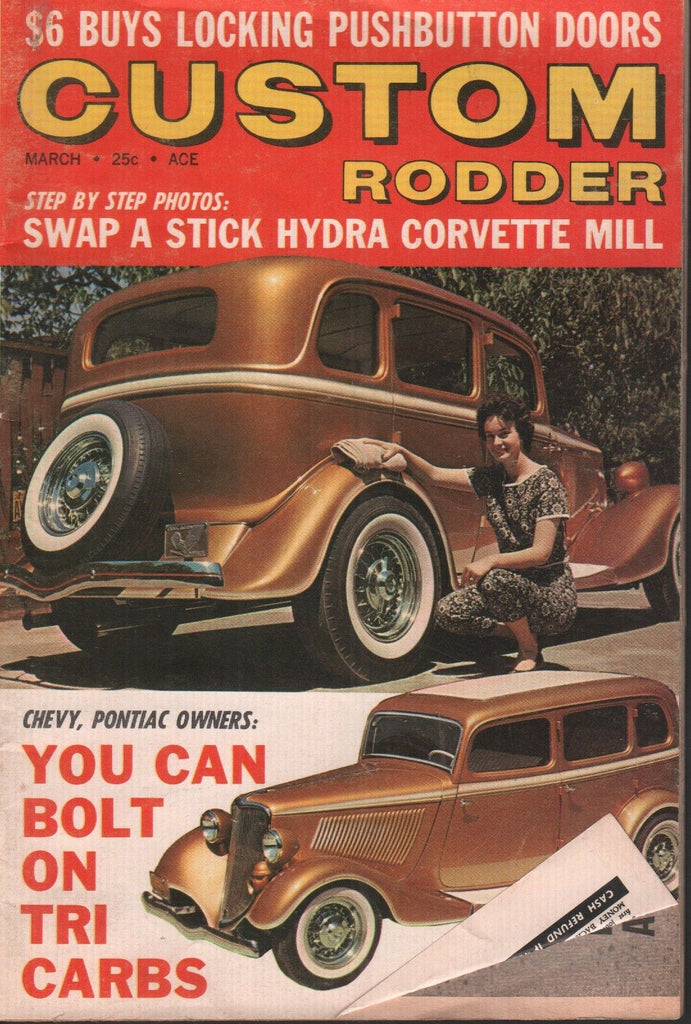 Custom Rodder Vintage Magazine March 1961 Irwin Stein 121518AME
