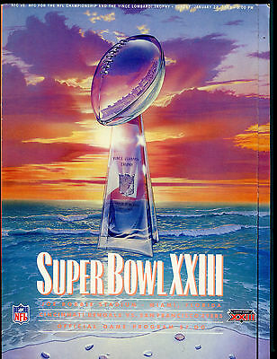 Super Bowl XXIII Cincinnati Bengals vs. San Francisco 49ers Program EX 040416jhe