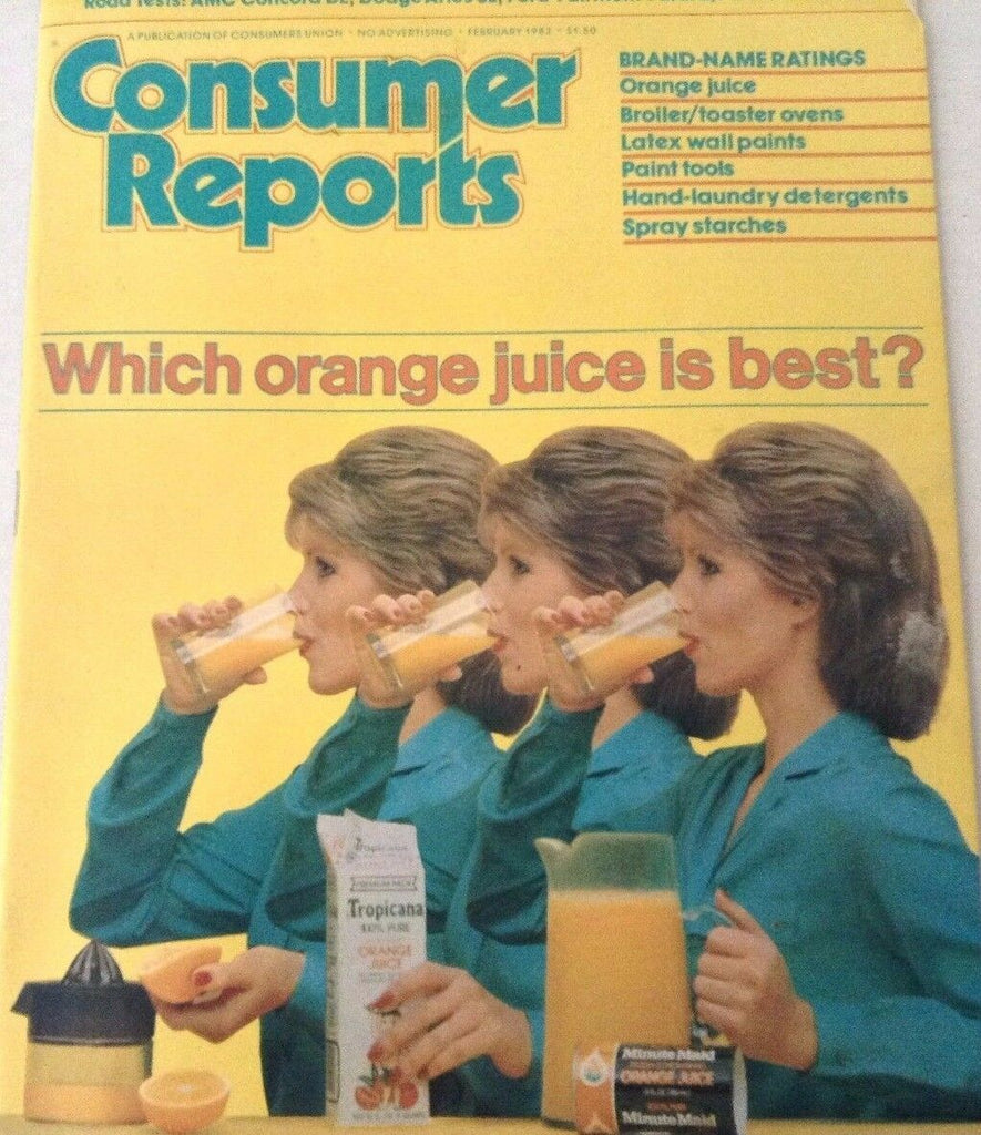 Consumer Reports Magazine Which Orange Juice Is Best February 1982 072917nonrh