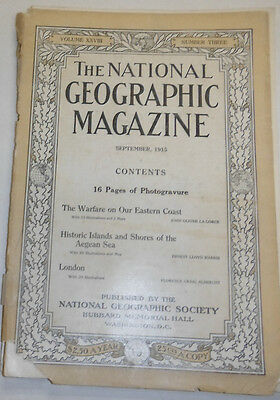 National Geographic Magazine Warfare On Our Eastern Coast September 1915 091414R