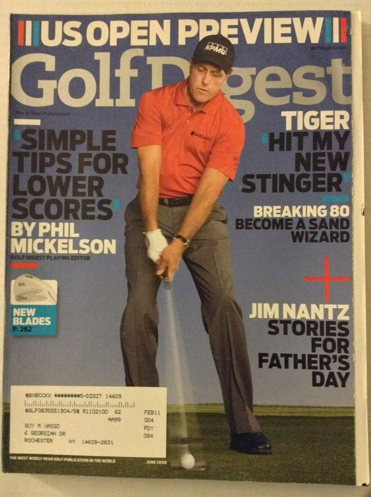 Golf Digest Magazine Phil Mickelson Jim Nantz June 2008 031819nonrh