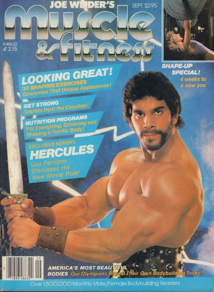 Muscle & Fitness September 1982 Lou Ferrigno Rick Wayne 121318DBE