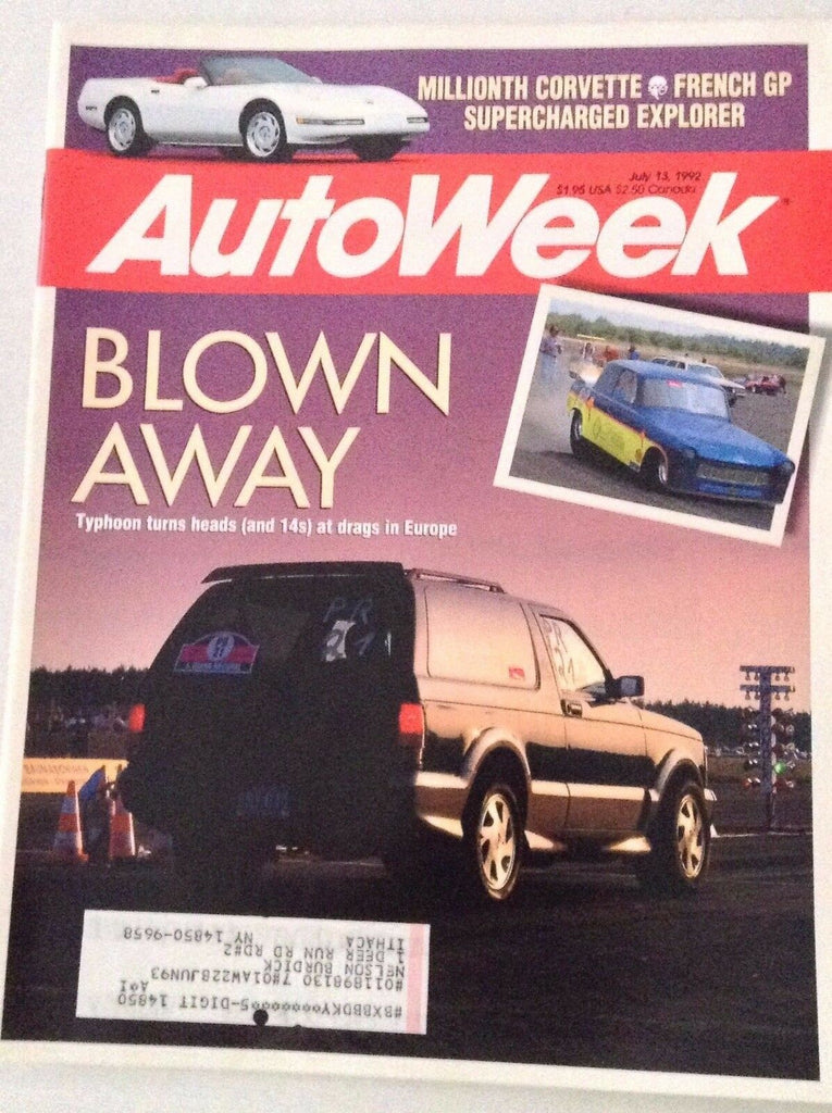 Autoweek Magazine Typhoon Drags In Europe July 13, 1992 011617rh