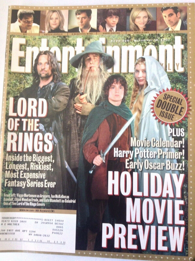 Entertainment Weekly Magazine Lord Of The Rings November 16, 2001 051517nonrh