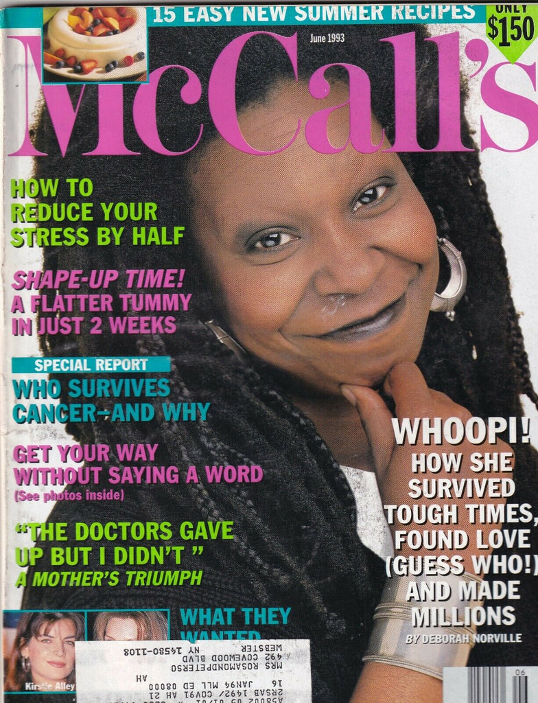 McCall's Mag Whoopi Goldberg Kirstie Alley June 1993 093019nonr
