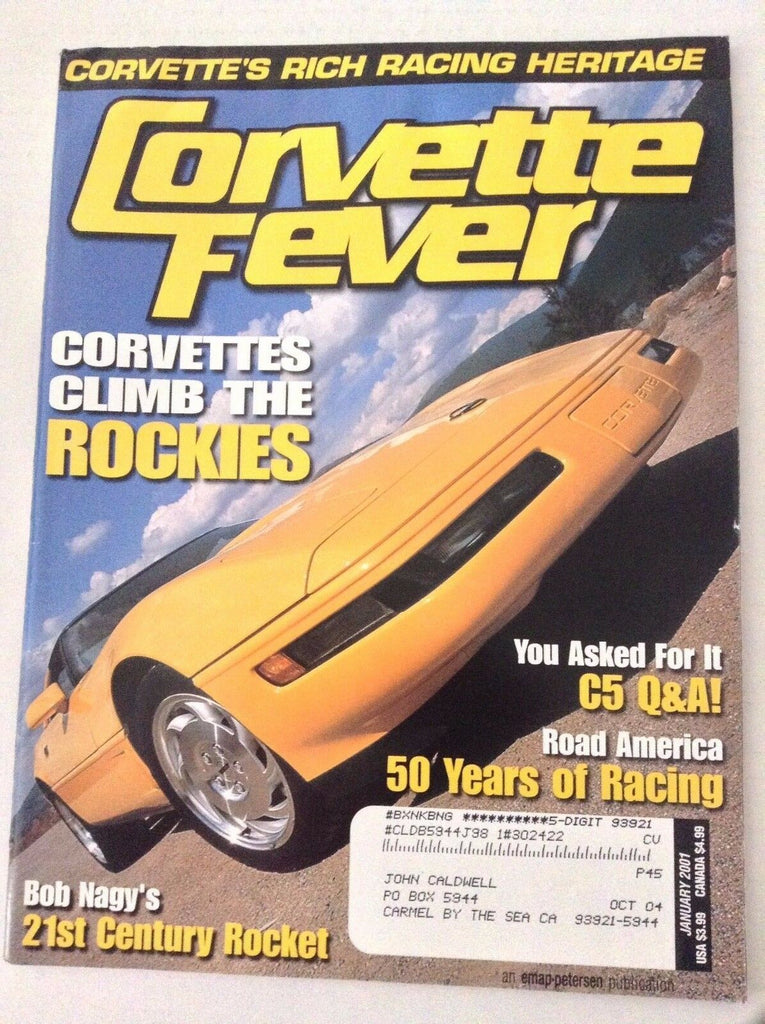 Corvette Fever Magazine Bob Nagy's 21st Century Rocket January 2001 041217nonrh