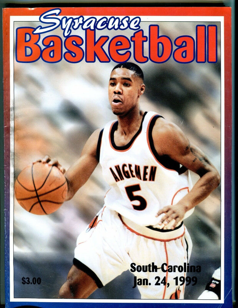 1998 Syracuse Basketball Program South Carolina Jason Hart VG 051917nonjhe