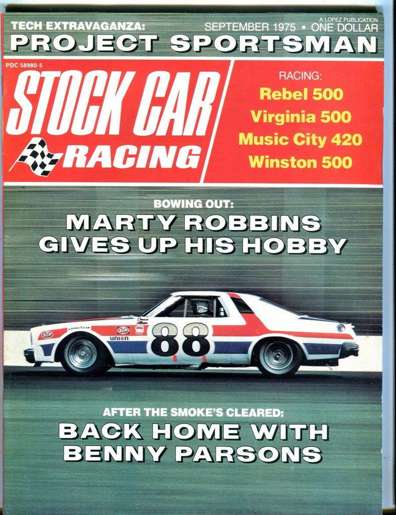 Stock Car Racing Magazine September 1975 Marty Robbins EX No ML 051817nonjhe