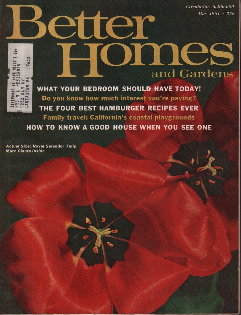Better Homes And Gardens May 1964 Royal Splendor Tulip w/ML 072617nonDBE2