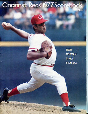 Cincinnati Reds 1977 Scorebook Fred Norman EX 040816jhe