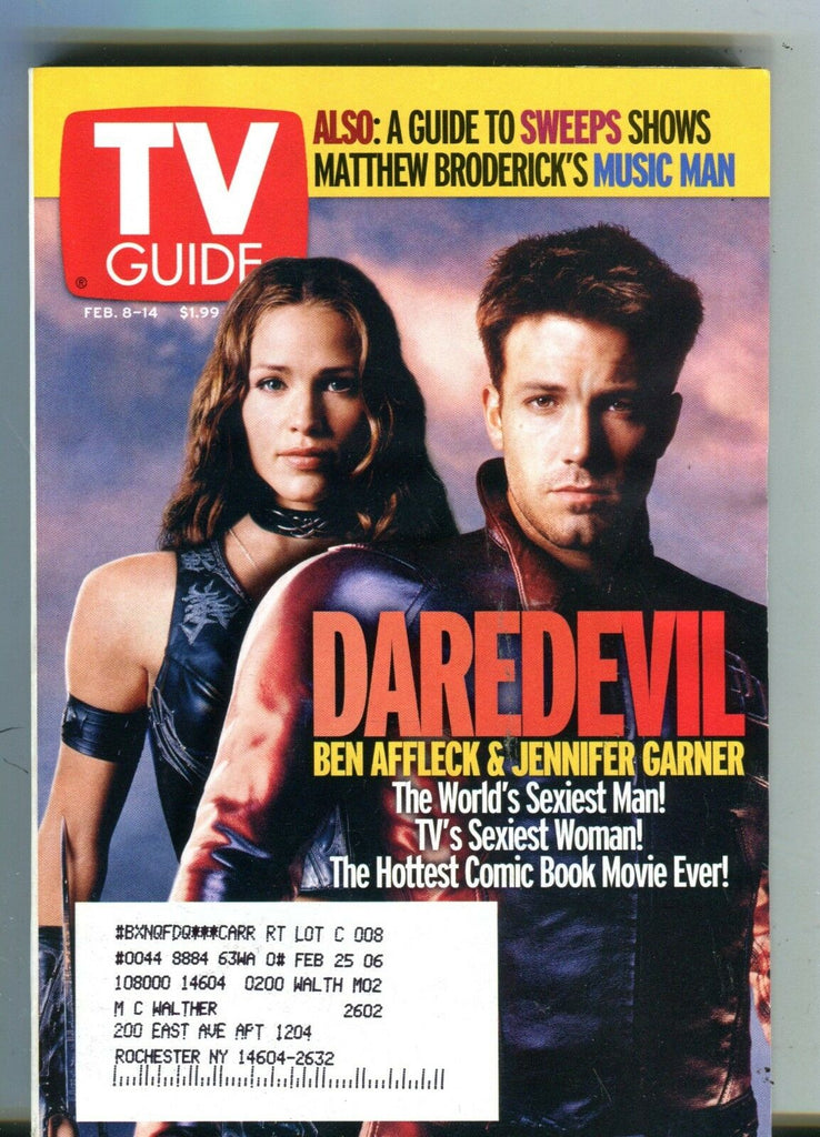 TV Guide Magazine February 8-14 2003 Ben Affleck Daredevil EX w/ML 100616jhe