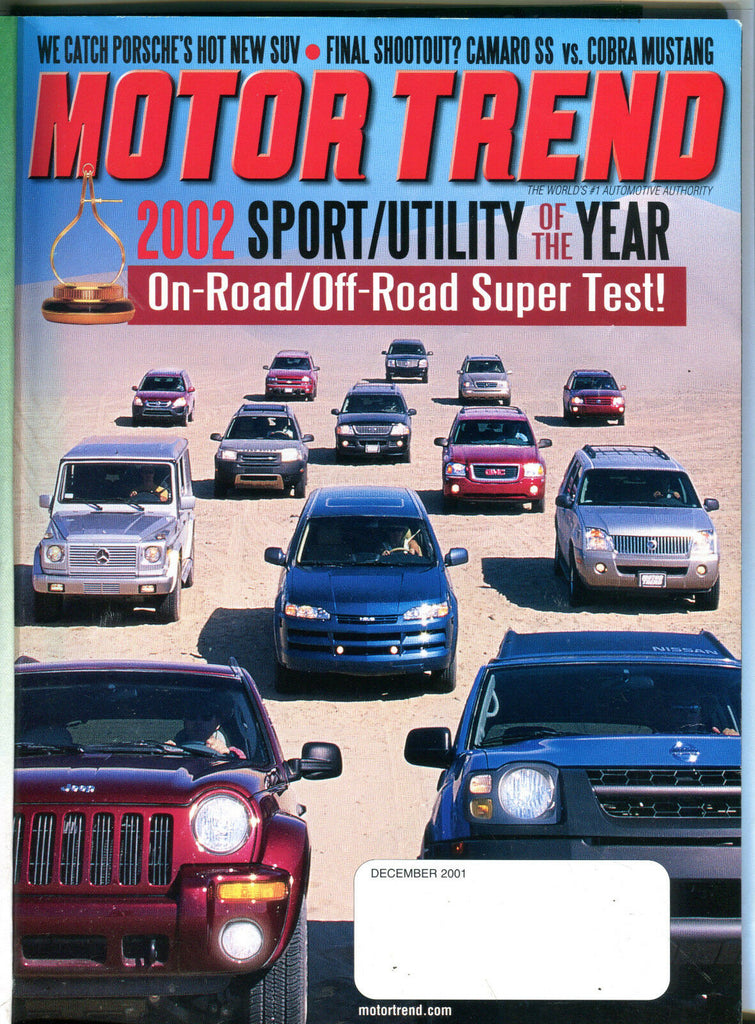 Motor Trend Magazine December 2001 Sport/Utility Of The Year EX 081916jhe
