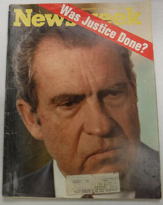 Newsweek Magazine Richard Nixon Was Justice Done September 1974 082015R