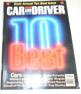 Car And Driver Magazine 10 Best Issue 6th Annual January 1988 080814R
